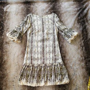 Gianni Bini Silk Bubble Sleeve & hem Dress